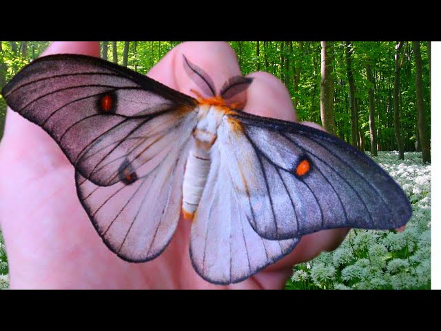 Ghostly Silkmoth Male: Ceranchia apollina (Saturniidae) from