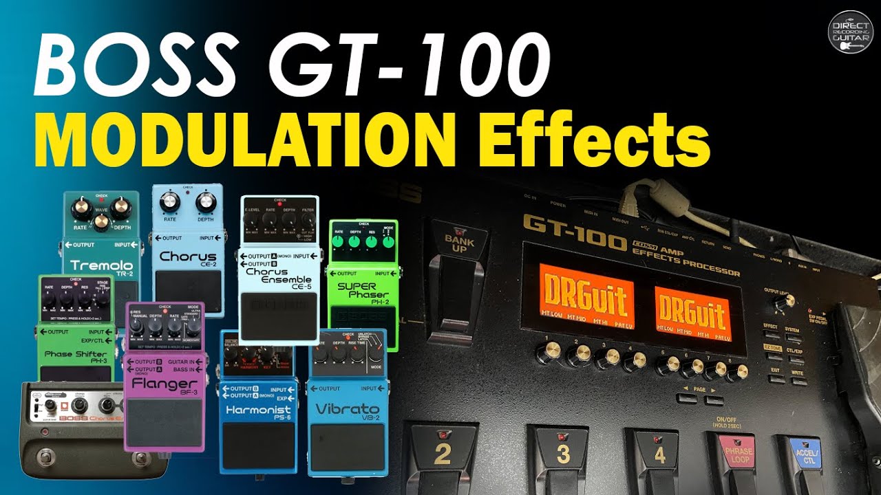 BOSS GT 100 MODULATION Effects: Chorus, Phaser, Flanger, Harmonist