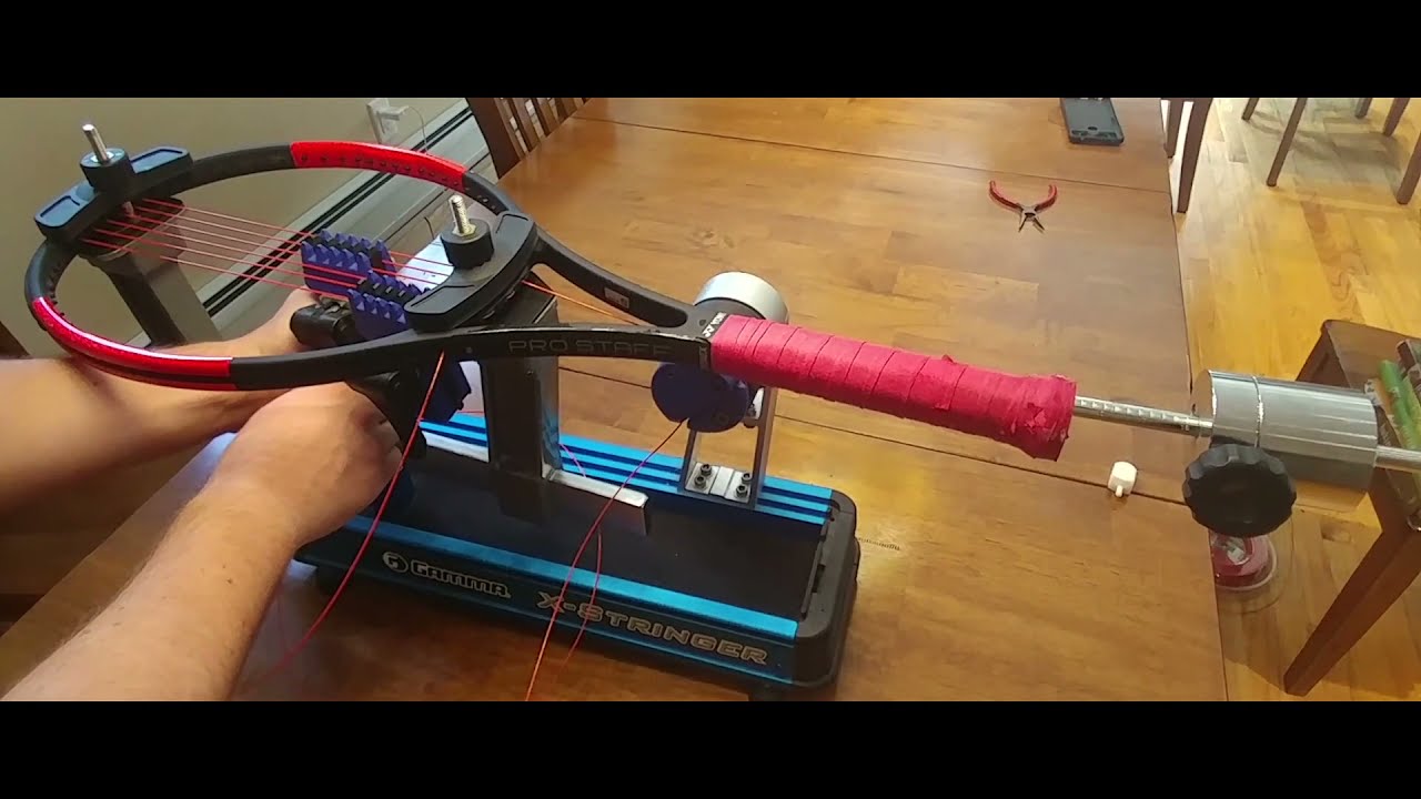How to String a tennis Racquet Updated (Gamma X-2) - YouTube