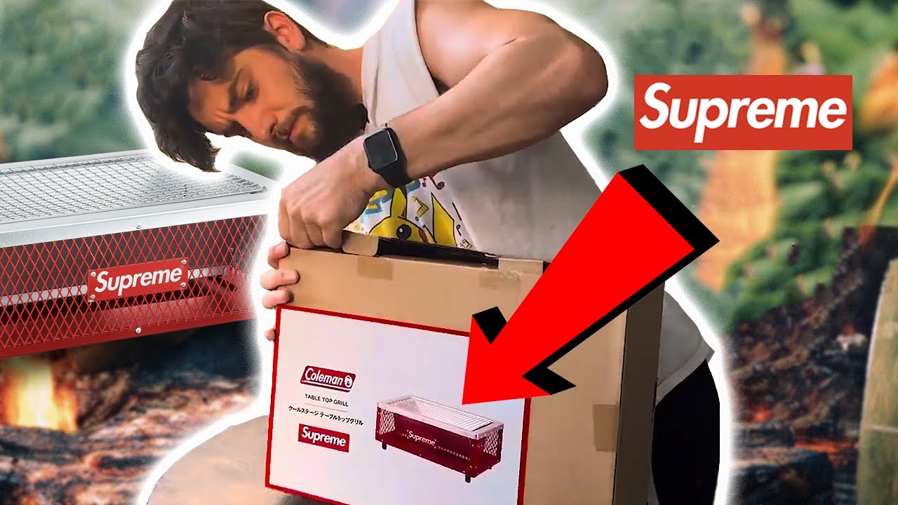 Supreme Coleman Charcoal Grill UNBOXING - YouTube