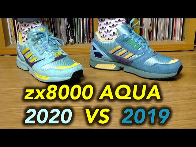 Adidas ZX 8000 2020 aqua OG VS 2019 consortium ON FEET