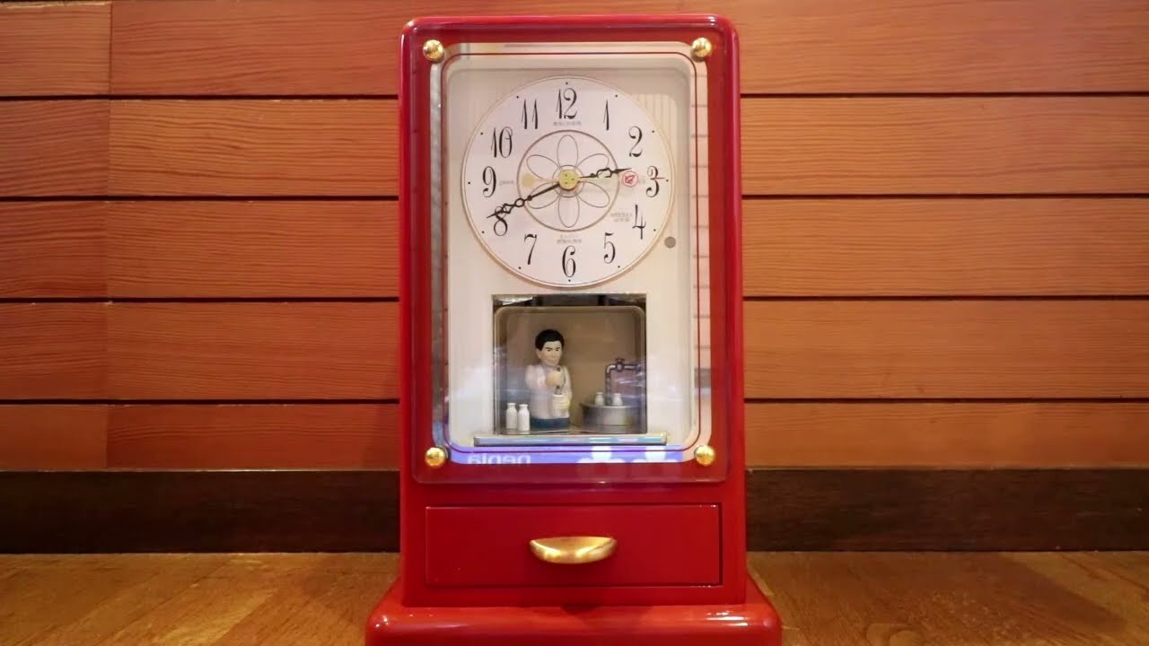 SEIKO RE909B スジャータめいらくグループ からくり時計 - YouTube