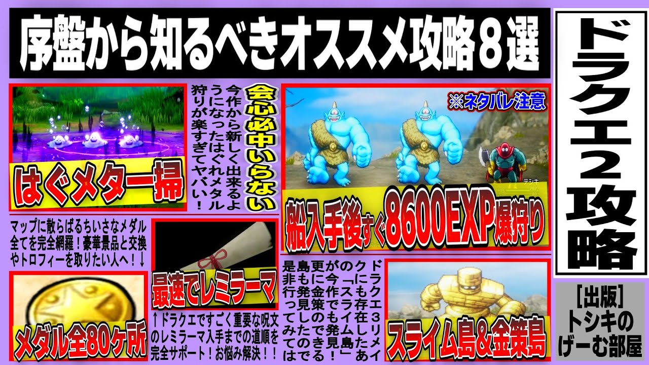 DragonQuest2Remake] 8600 EXP farming spots right after obtaining a