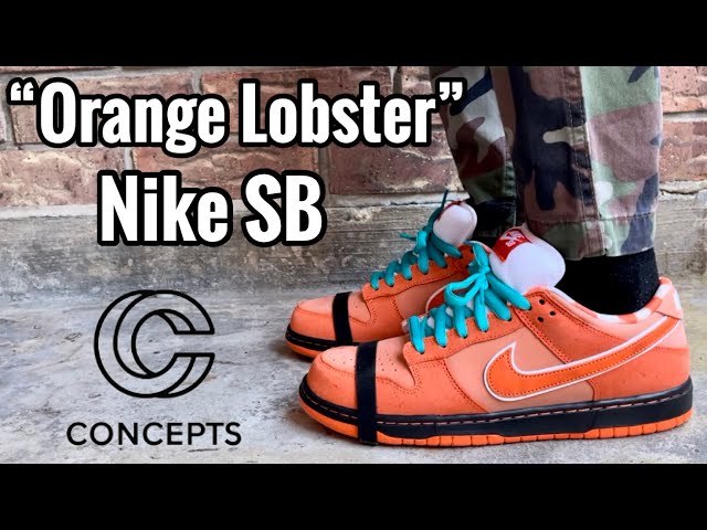 Nike SB Dunk x Concepts “Orange Lobster” Review & On Feet - YouTube