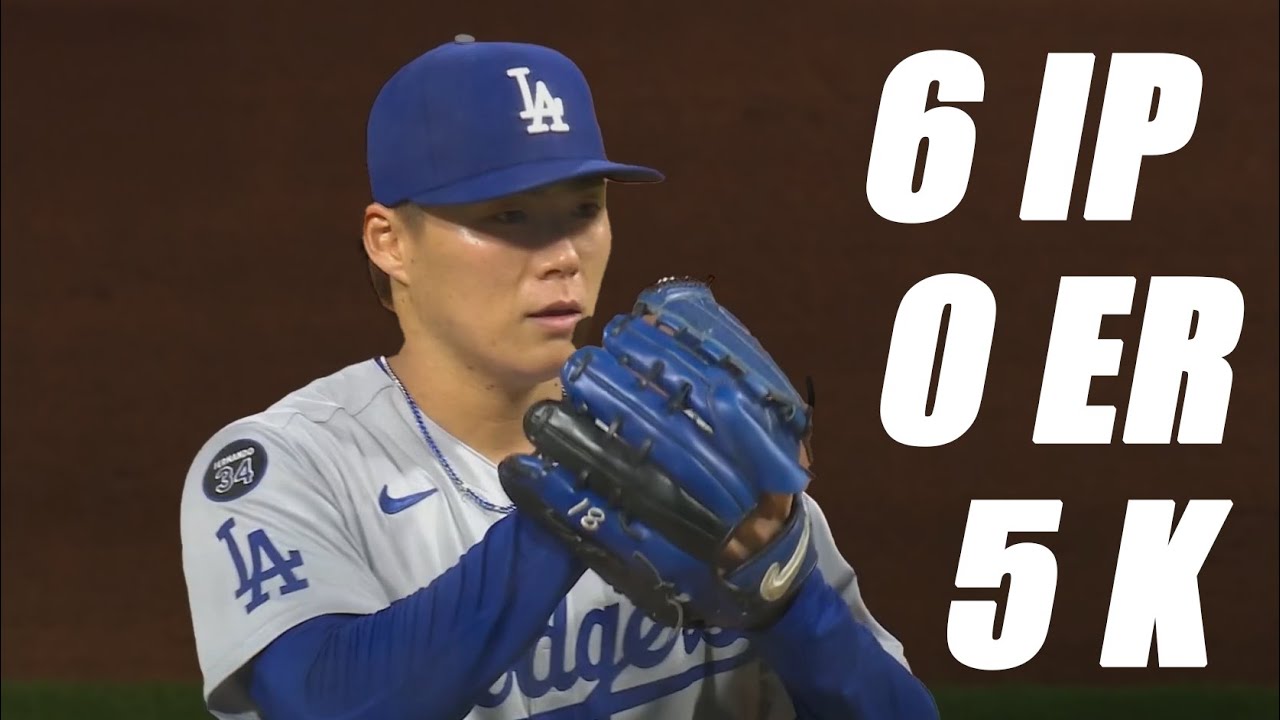 Yoshinobu Yamamoto Throws 6 Strong Innings vs Phillies! | 山本由伸