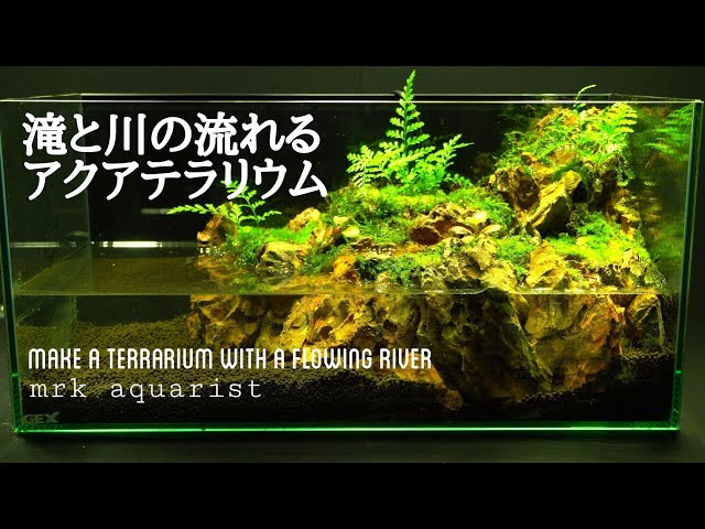 Making an aqua terrarium with a waterfall and a flowing river