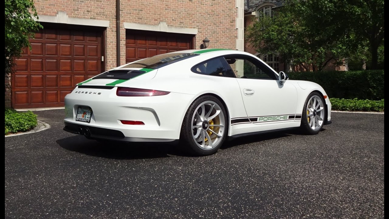 2016 Porsche 911 R Limited Edition in White / Green & Engine Sound