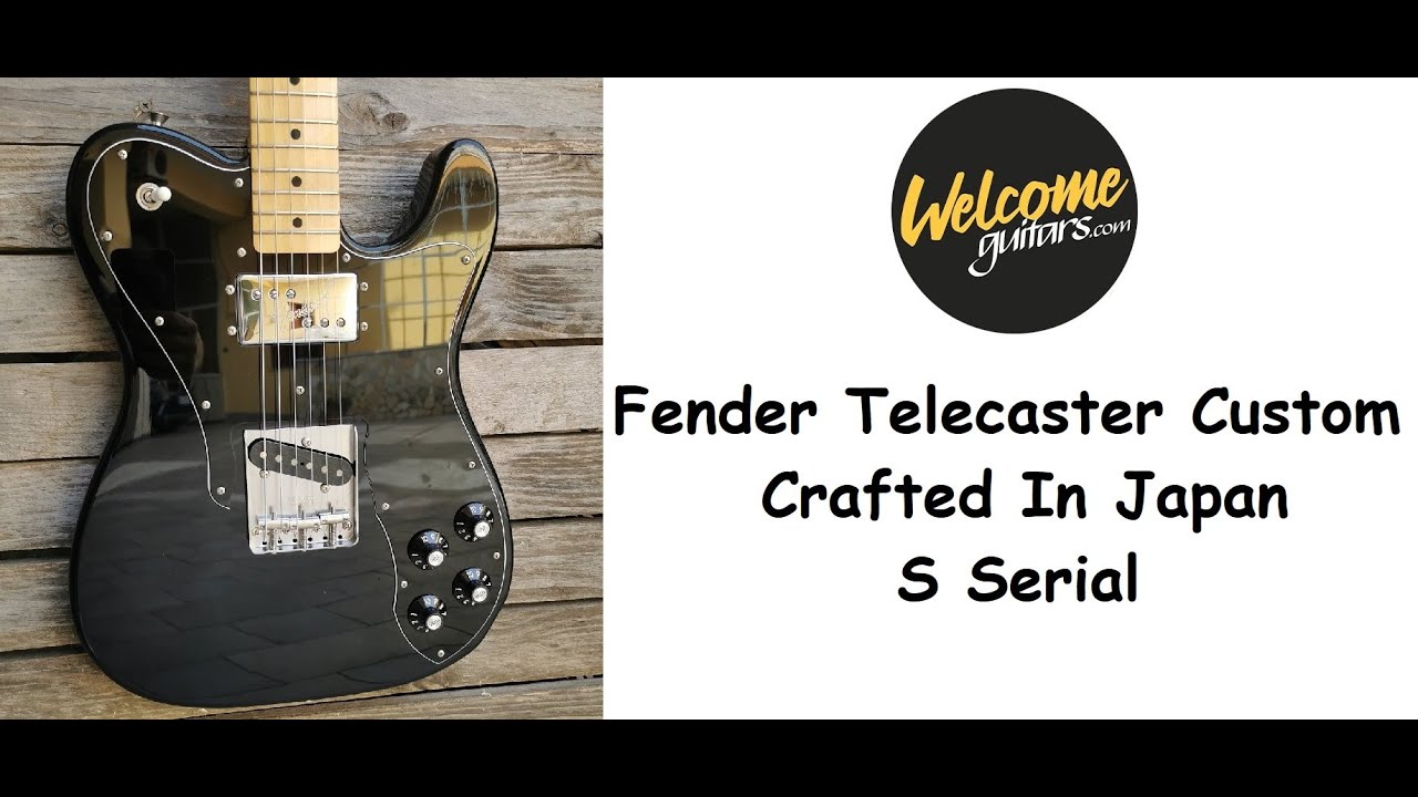 Fender Japan Telecaster Custom Ash TC72 Black Crafted in Japan