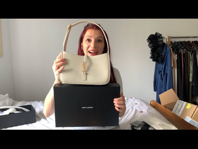 UNBOXING YSL 5 à 7 Hobo bag in vintage white - YouTube