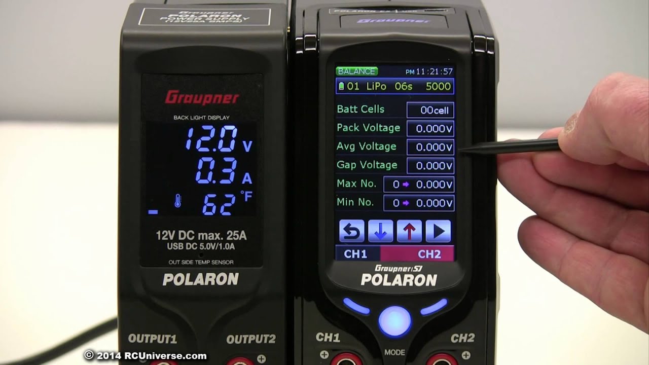 Graupner Polaron EX Charger Combo - YouTube