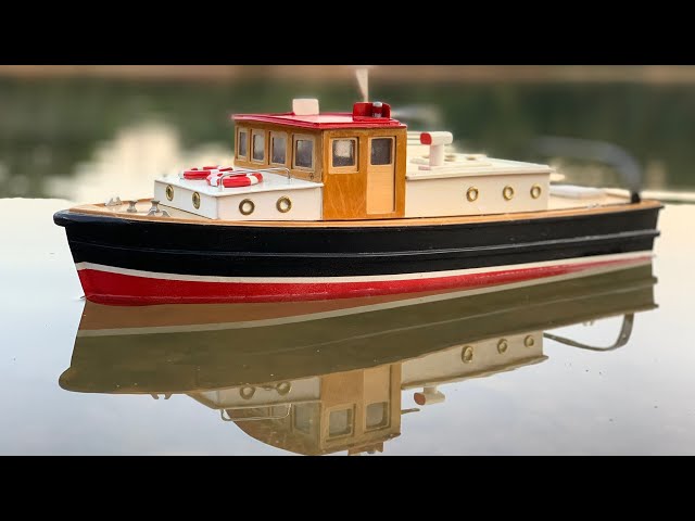 50年前のラジコンボート 地球堂ニアリード 木製キットから制作 - YouTube