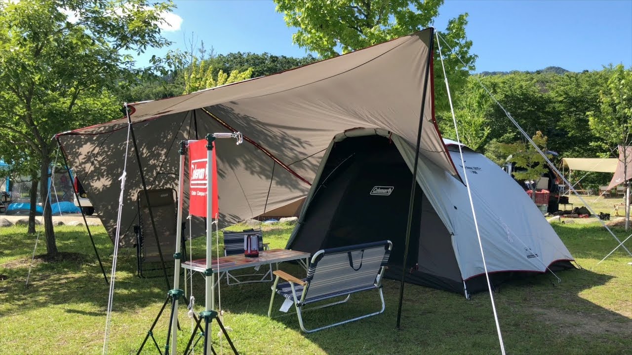 テント展示会】[Coleman] タフドーム 3025+ ヘキサタープ MDX + - YouTube