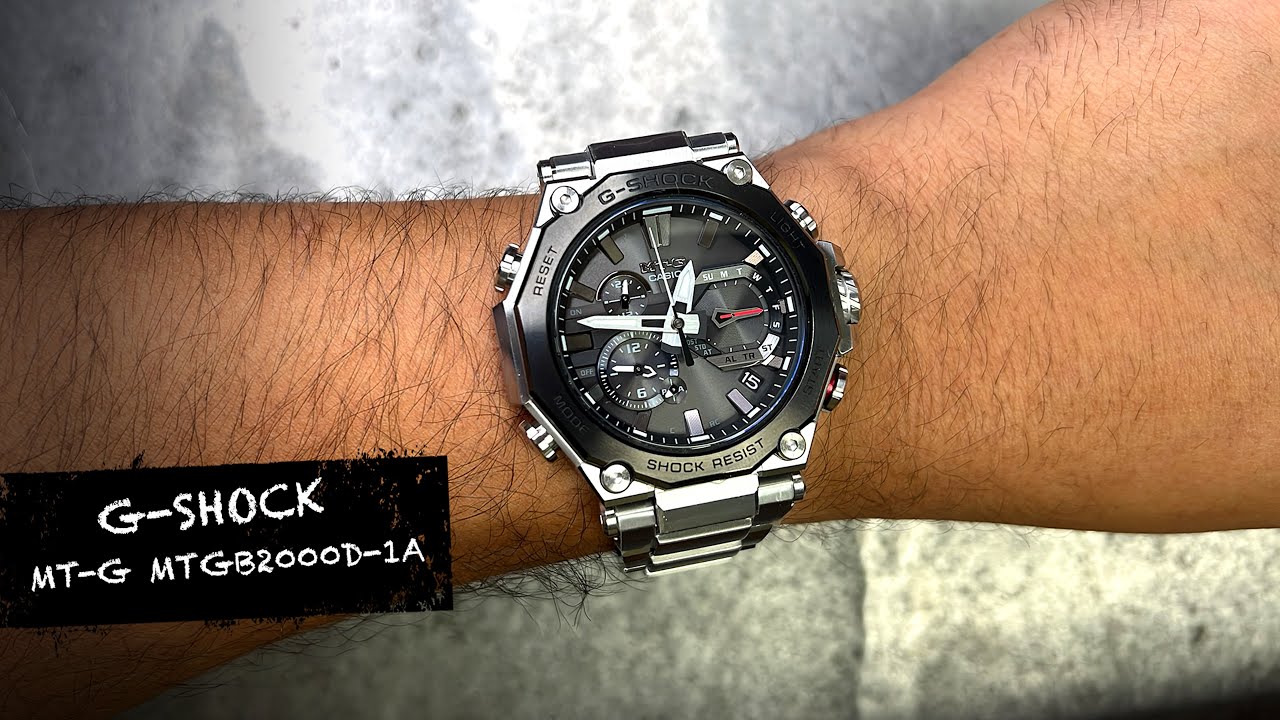Review on the Wrist G-Shock MTGB2000D-1A Watch - YouTube