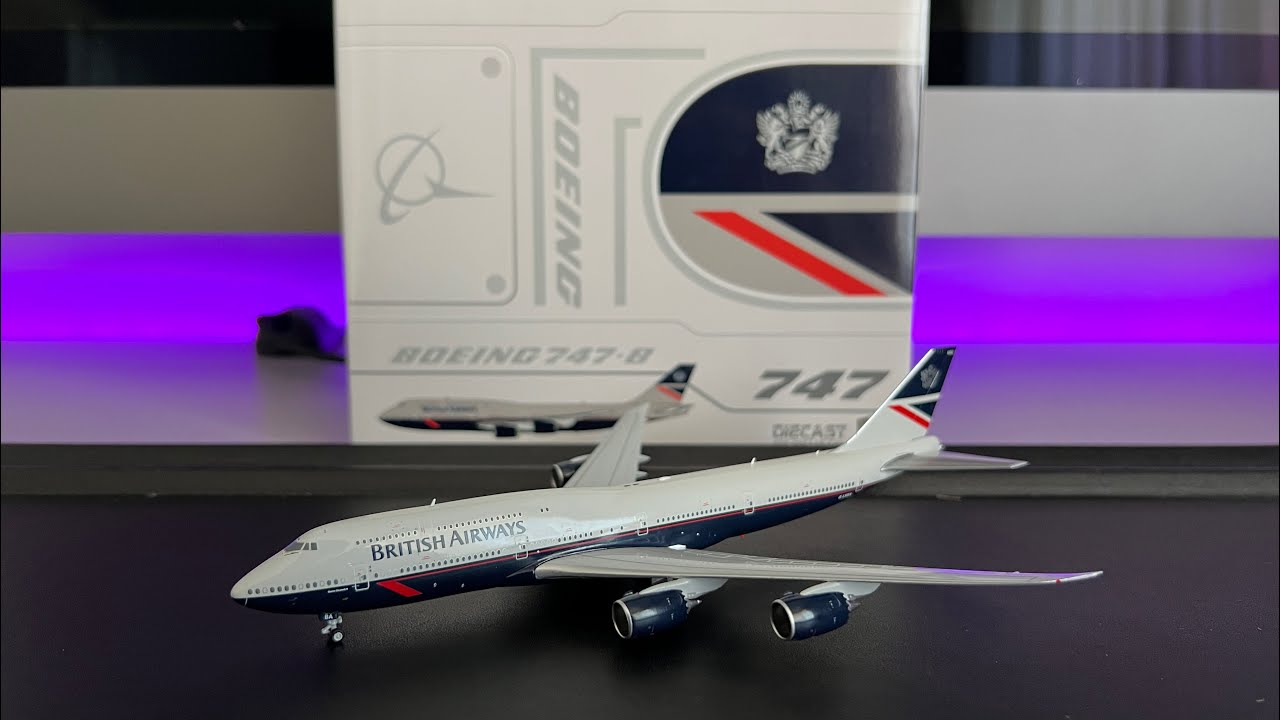 JCWING 1:400 Boeing 747-8I British Airways - YouTube