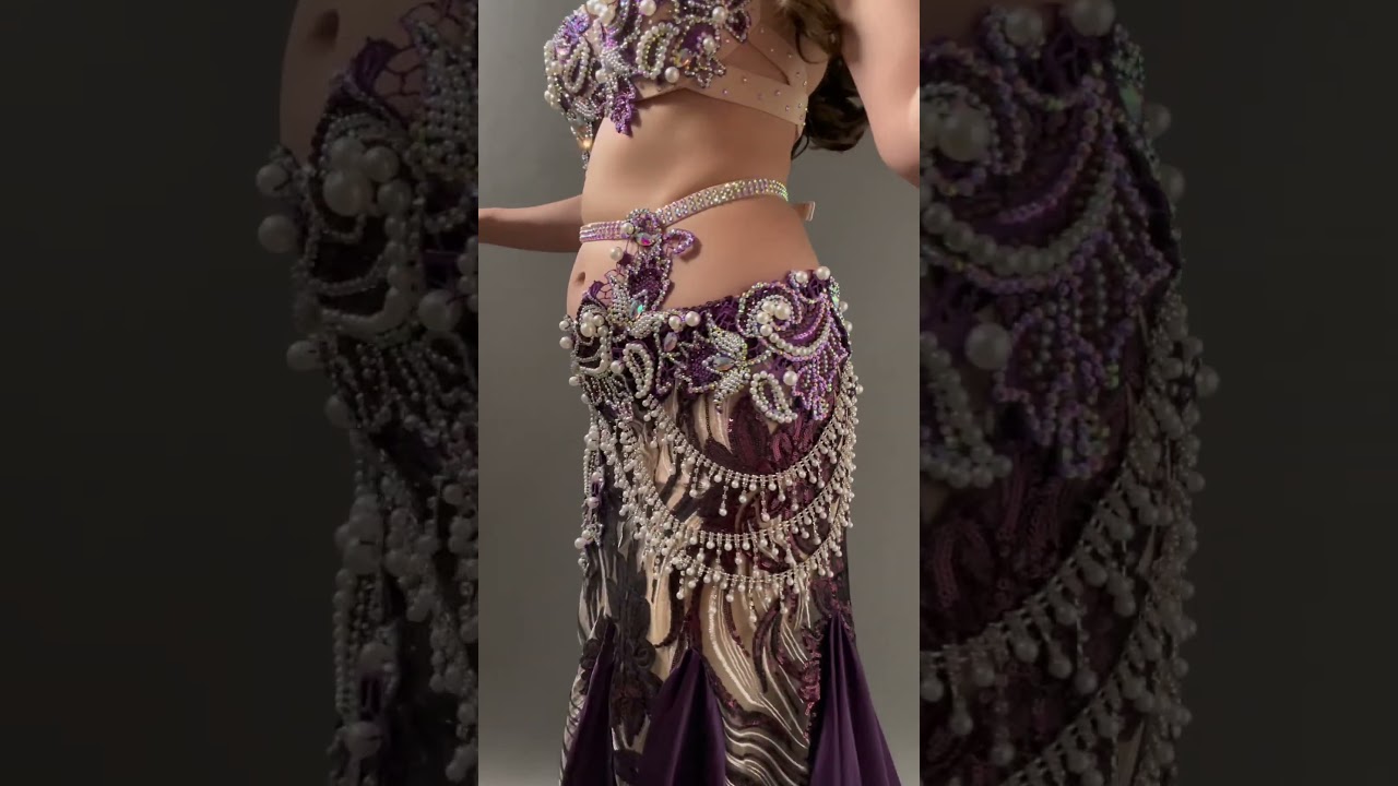 ベリーダンス衣装 マーメイドパープル (L) CT0439