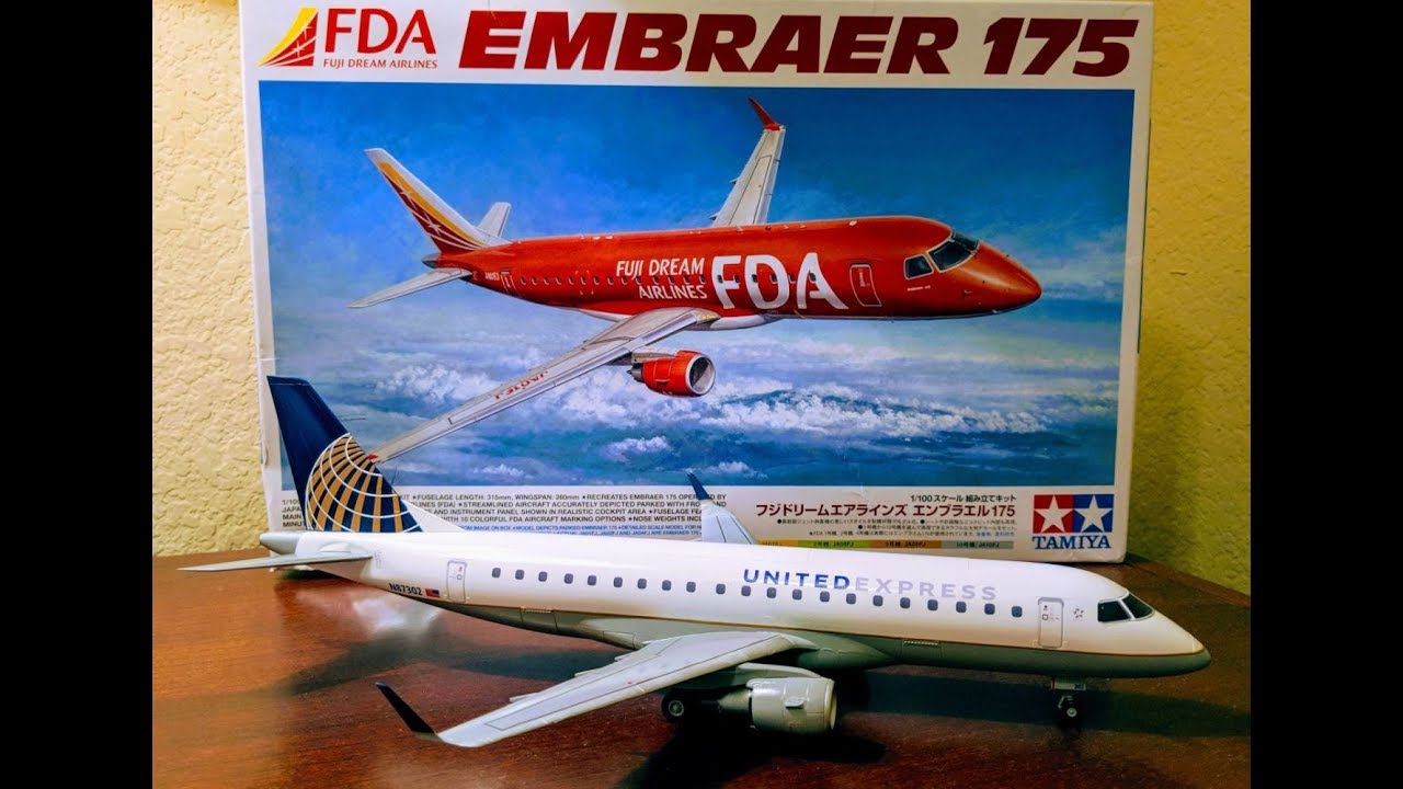 United Airlines Embraer 175 Tamiya 1/100 Scale Model - Full Build