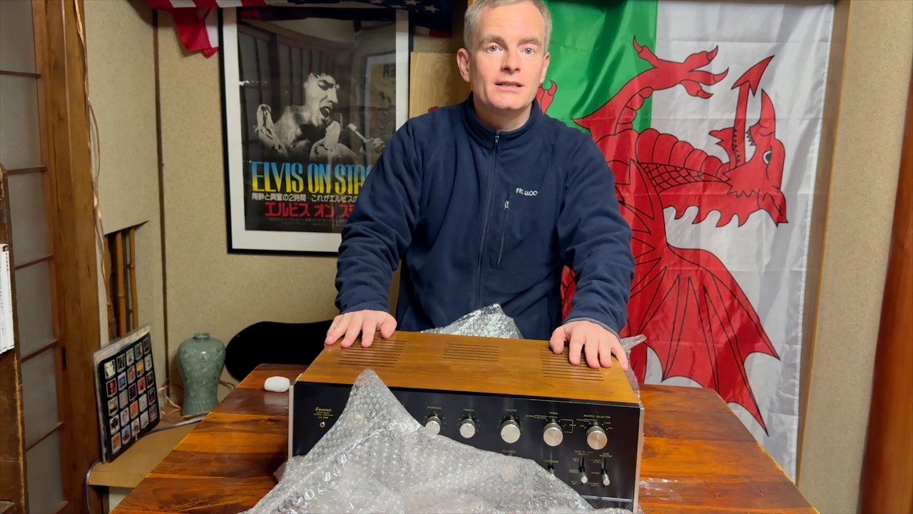 ヤフオク市場で仕入れた、ジャンクなSansui AU-D607、電源ランプ点灯せ