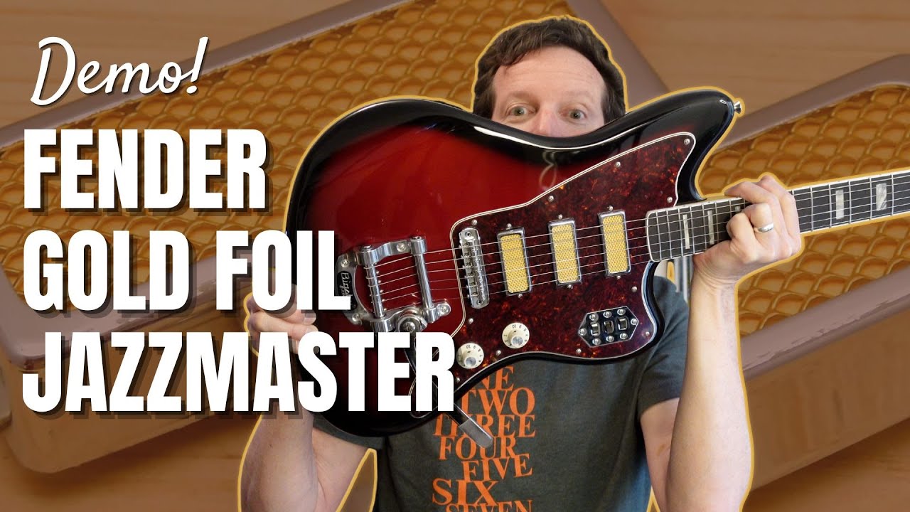 Fender Gold Foil Jazzmaster Demo and Unboxing! - YouTube