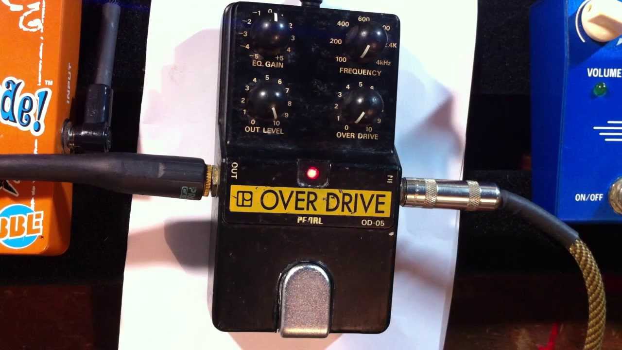 Pearl OD-05 Overdrive pedal - Into a dirty amp - YouTube