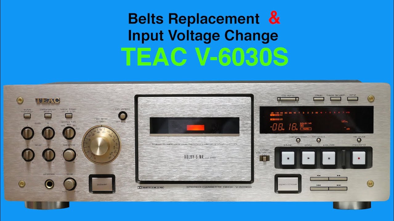 TEAC V-6030S (1995-97) szíjcsere - vymena reminkov (🇸🇰 SK +