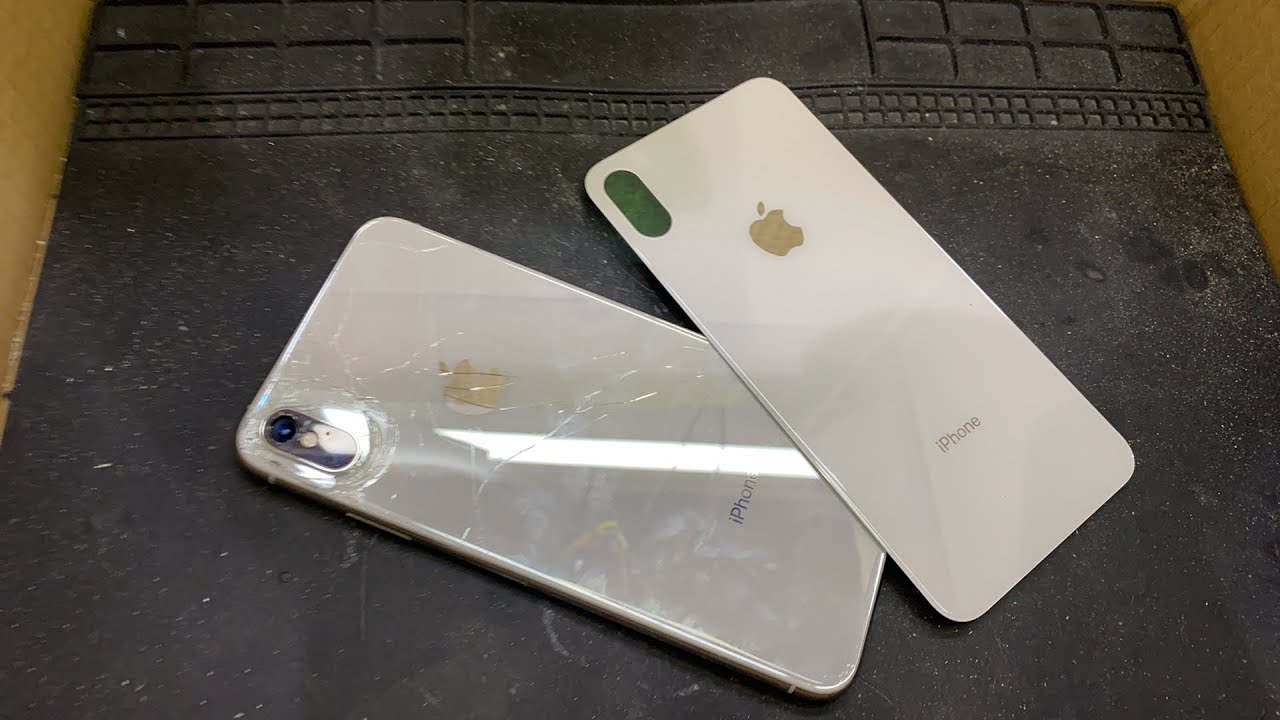 iPhone XS Max カメラレンズ背面バックパネル割れ修理 - YouTube