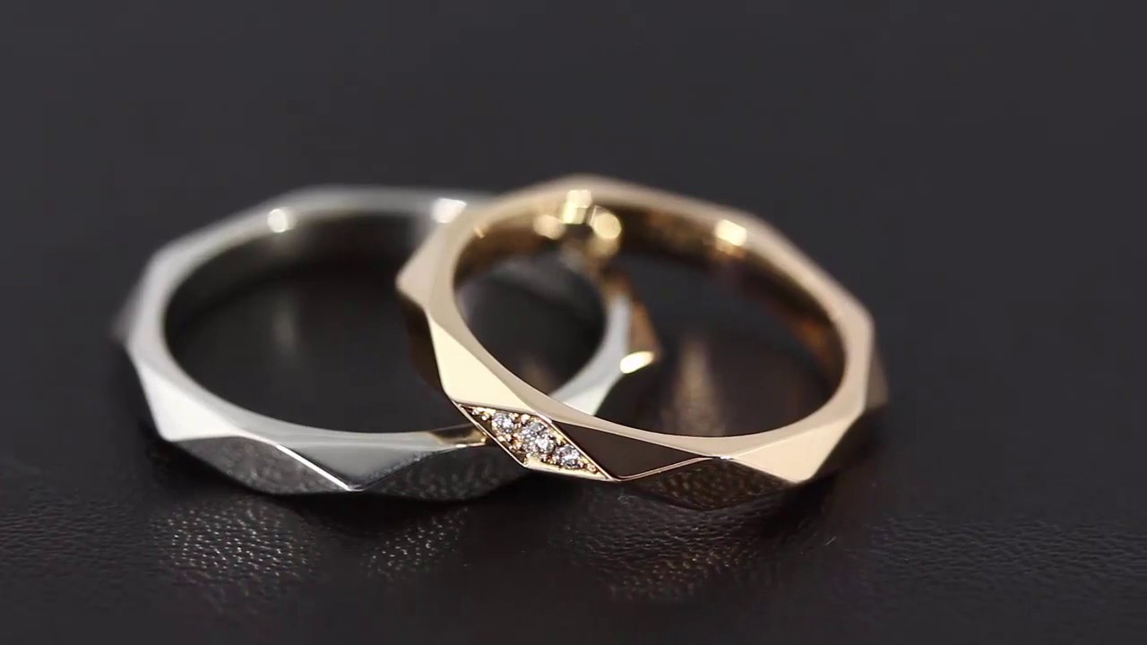 ブシュロン ファセット・ダイヤモンド・ペアリング・指輪/K18PG×Pt950