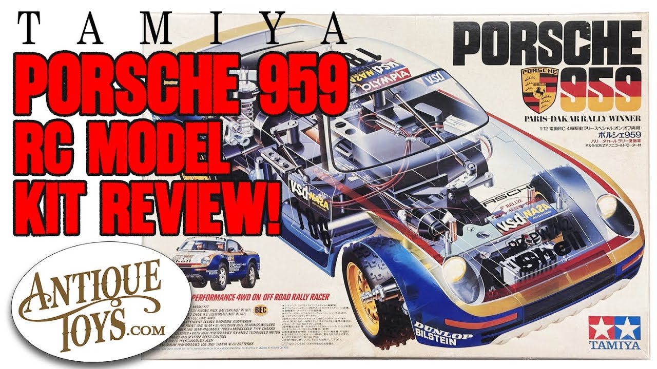 Tamiya 1/12 Porsche 959 RC Model Kit Review by Antique Toys - YouTube