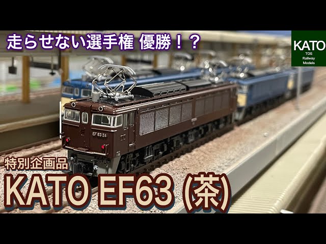 通算5台目の KATO EF63 JR仕様が入線です。今回は特別企画品の茶色