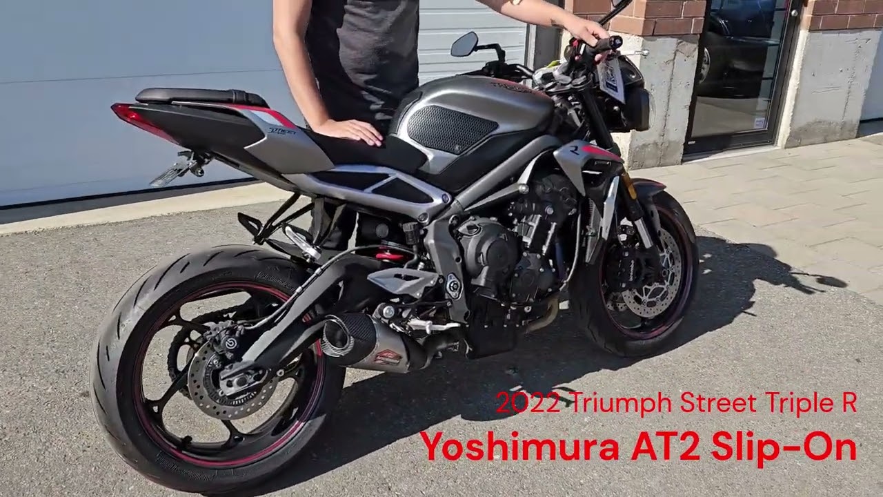 2022 Triumph Street Triple R - Stock exhaust vs. Yoshimura AT2