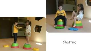 バランス遊具 レインボーバランスストーン 6個組 遊びながらバランス