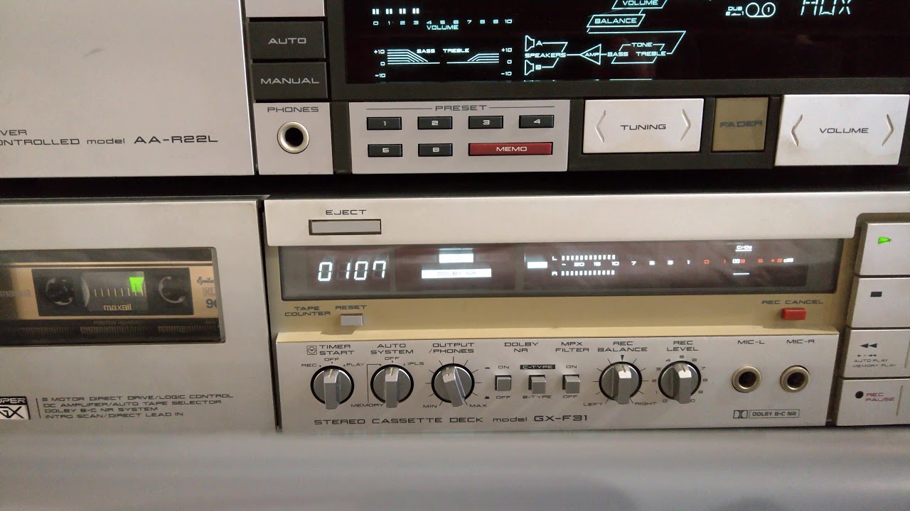 Operating an Akai GX-F31 after fixing - YouTube