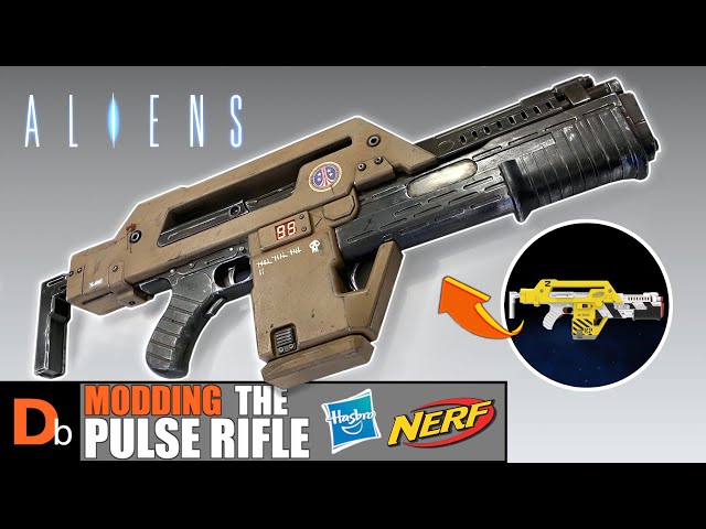 Unboxing and Modding the Nerf ALIENS Pulse Rifle from Hasbro - YouTube