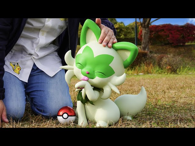 Pokémon Clay Art】Making Sprigatito with clay「Life-size