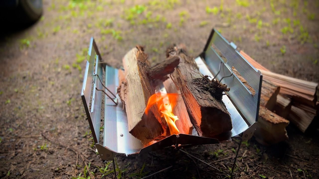 ソロキャンプ】鎌倉天幕 SOLOIST HOMURA 焚き火台 4分で開封レビュー