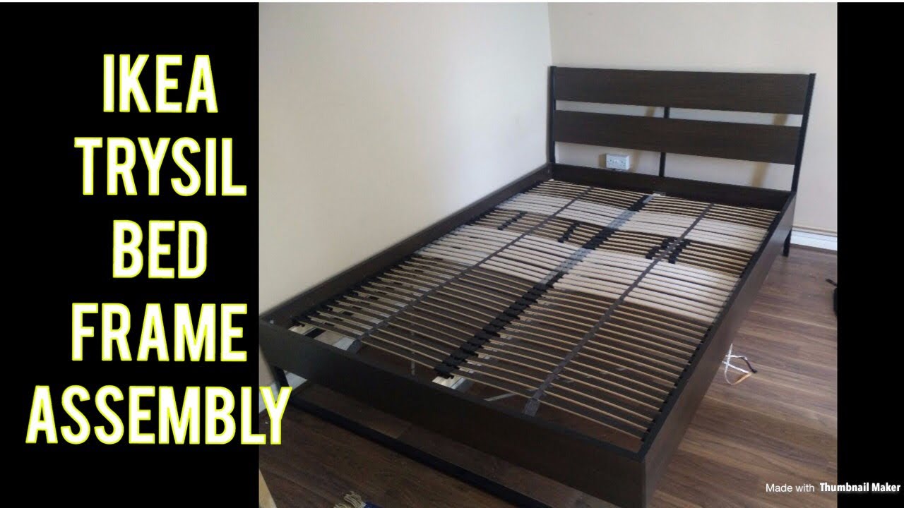 Ikea Trysil bed frame assembly - YouTube