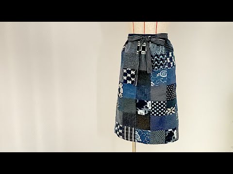 完成🪡 暮らしの手仕事 古布刺し子パッチワークエプロンを作りました