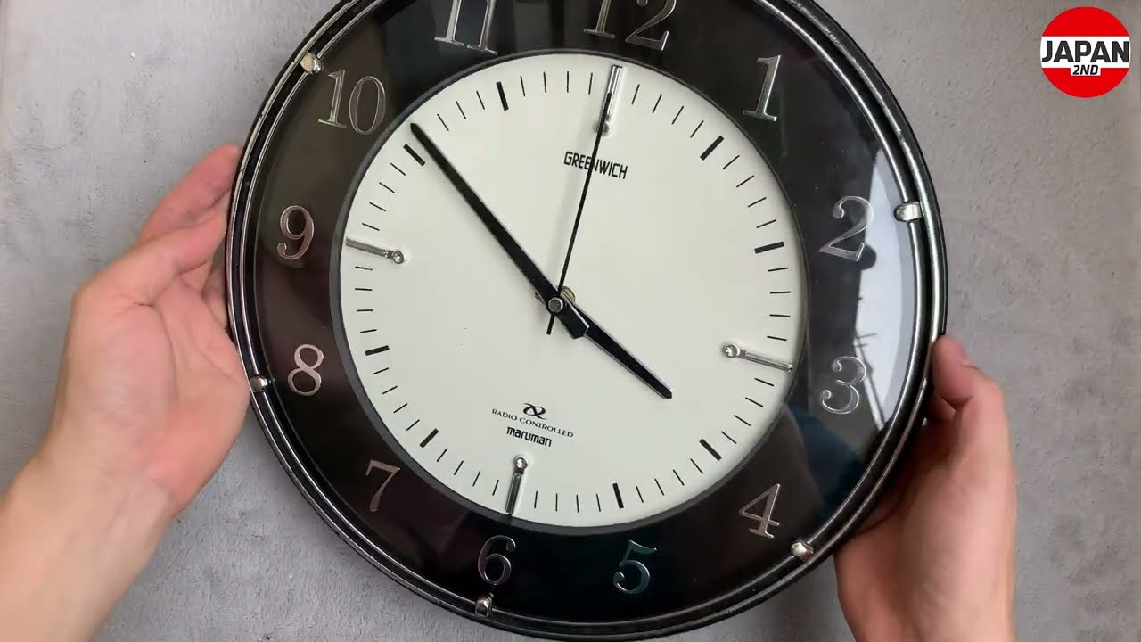 マルマン Maruman MJU830BK 電波掛け時計 Greenwich Radio controlled