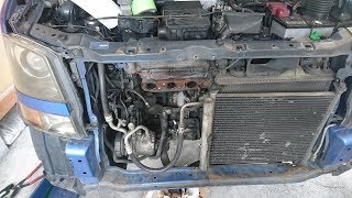 ワゴンR MH21S エキマニ交換、タービン、触媒取り外し、取り付け、走行