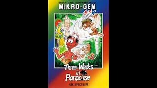 ZX Spectrum - Three Weeks In Paradise '48k & 128k Titles' - YouTube