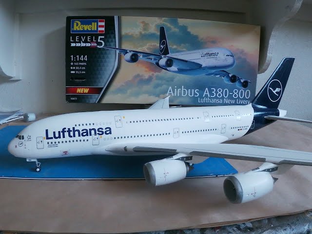 Revell 1/144 A380 Lufthansa new livery assembly | Scale Model
