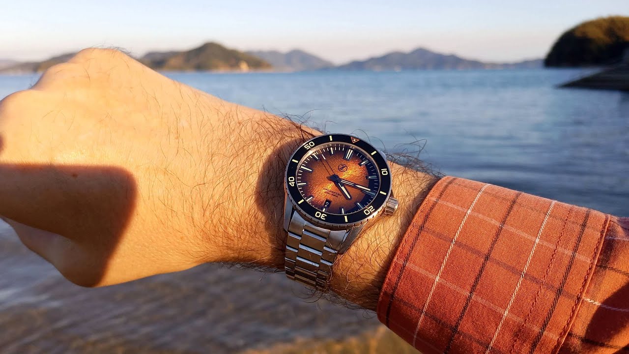 Zelos Spearfish - Burnt Orange Limited Ed (Swiss La Joux-Perret