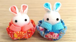 基本】つまみ細工🐰織姫☆彦星の作り方✨七夕飾り DIY craft handmade