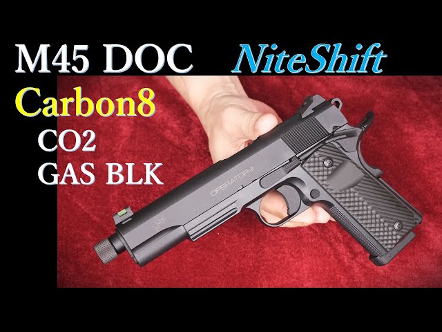 M45 DOC ”NITESHIFT” CO2 ガスブローバック / Carbon8 : 試射結果