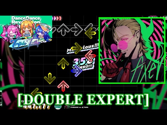 DDR WORLD】 fixer / PHQUASE vs. dj TAKA [DOUBLE EXPERT] 譜面確認+