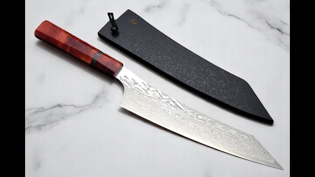 ⚡️龍泉刃物紅蓮緋龍改SPG STRIX 劍形牛刀21cm 穩定木材（白楊木