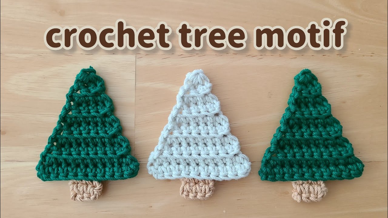 how to crochet tree motif - YouTube