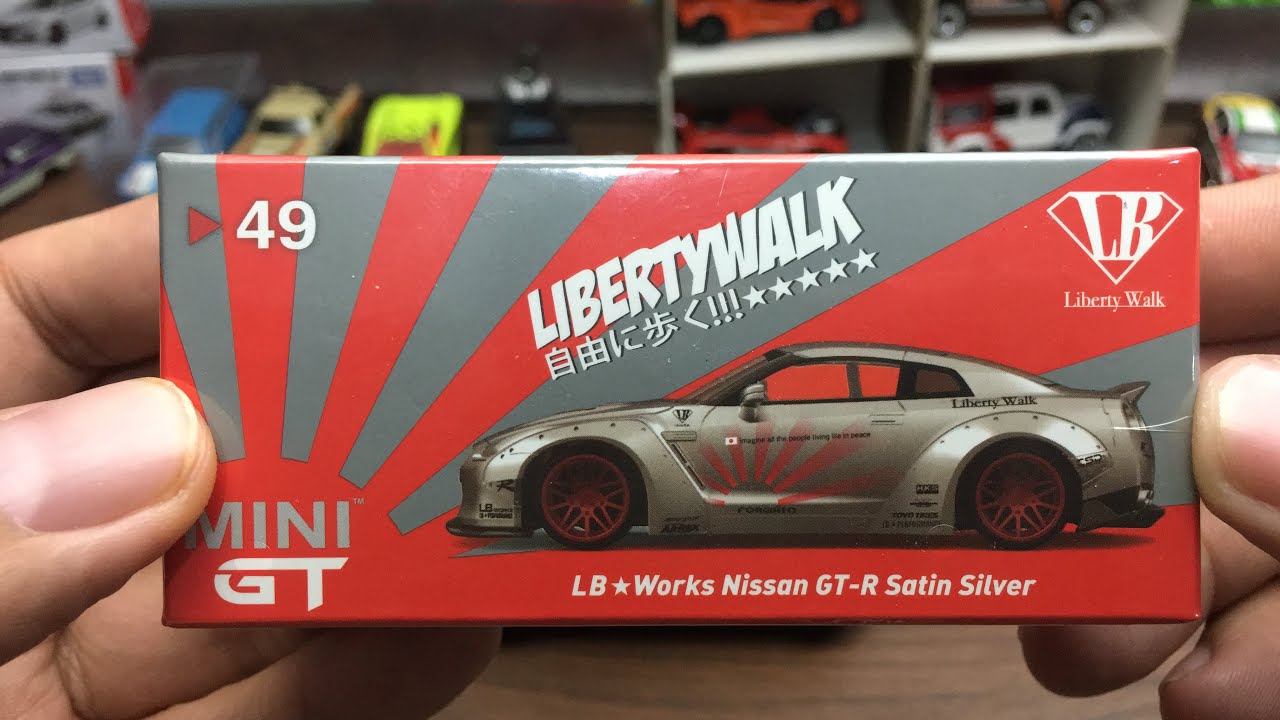 Mini GT LibertyWalk LB Works Nissan GT-R Satin Silver DuckTail