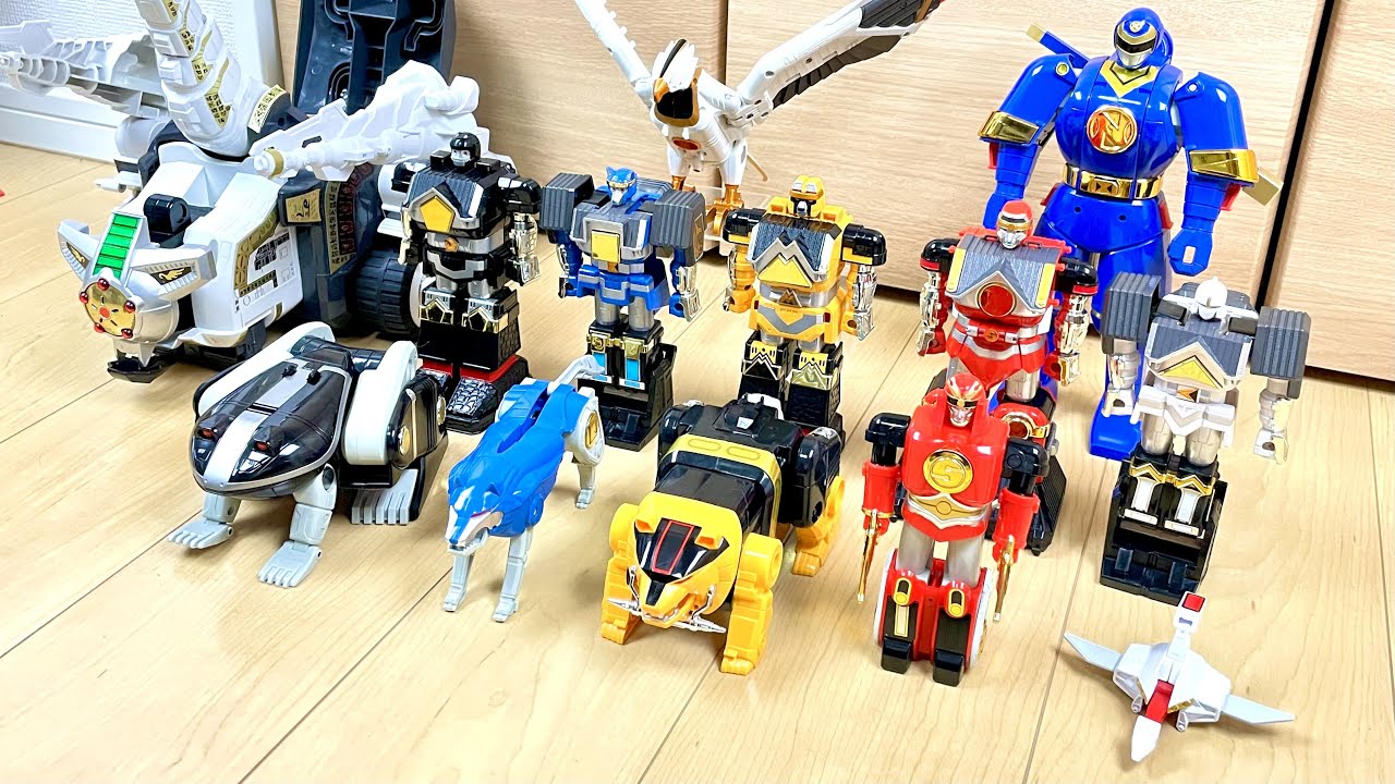 PowerRangers Season3 #2】🐒🐸🐺🦢🐻🥷🦅ALL Zord⁉︎カクレンジャーの