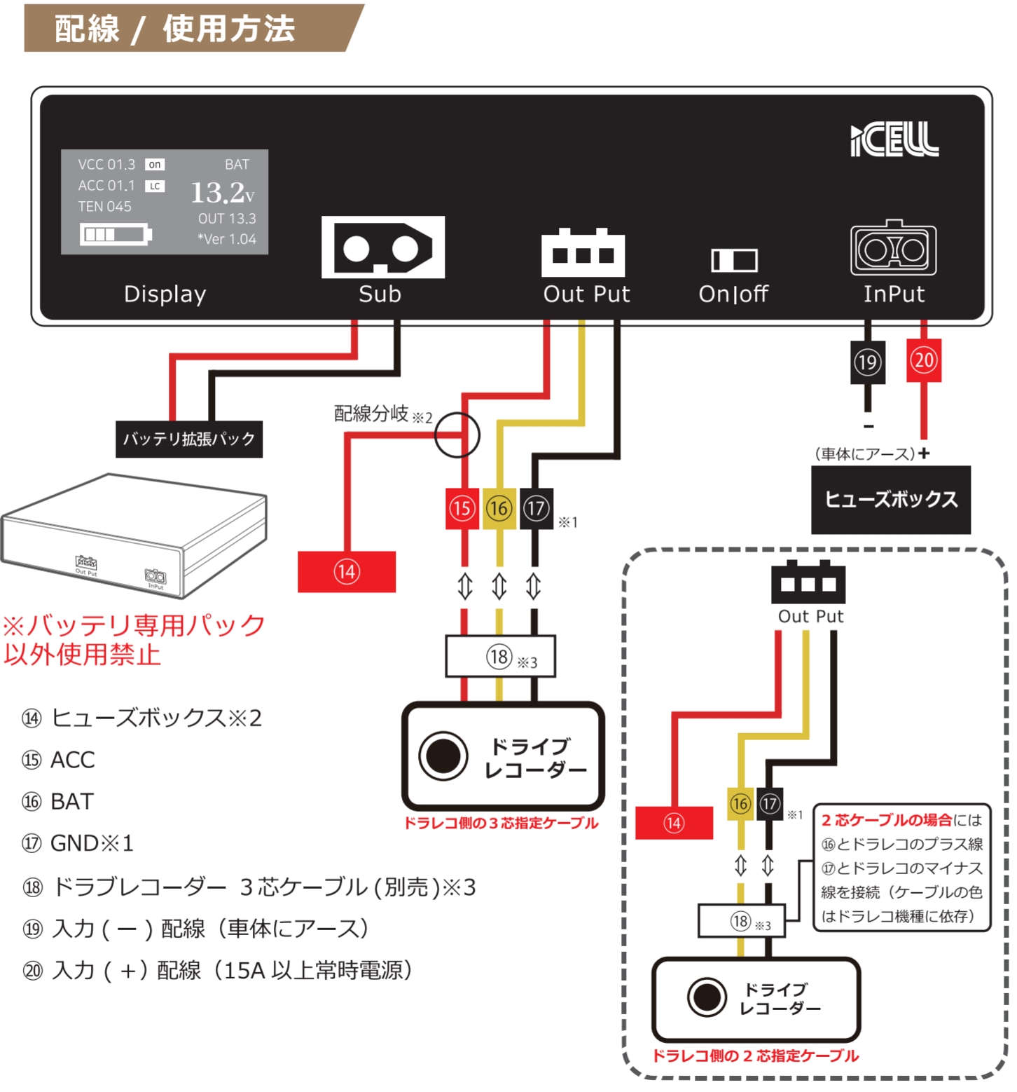 iCELL B6A/B12A よくあるご質問とお問い合わせ | ドライブレコーダー