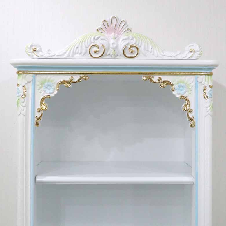 ロココ ブックケース 本棚 オープンキャビネット 白家具 – 輸入家具の